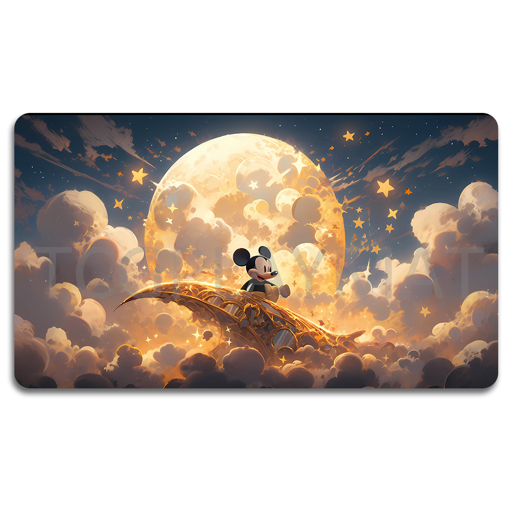 Disney Mickey Lorcana Playmat-23120510- Size 23.6X13.7in Play mats Compatible for TCG RPG CCG Mouse Pad Desk Mats