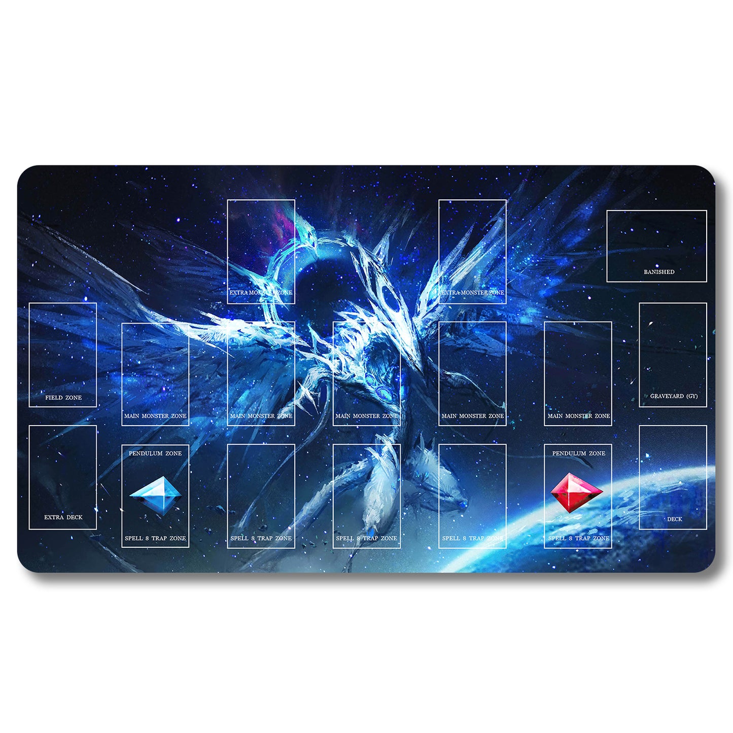Brettspiel-Peripheriegerät – o3zqqp – Yugioh Spielmatte, Größe 59,9 x 34,9 cm, Spielmatten, kompatibel mit TCG, OCG, CCG, Sammelkartenspiel