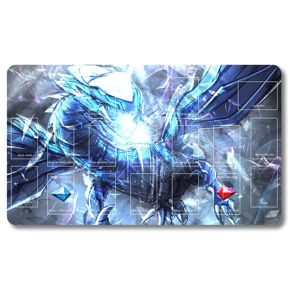 Tabulludo Ekstercentra - 1274657- Yugioh Playmat Grandeco 23.6X13.7in Ludaj matoj Kongrua por TCG OCG CCG Komerca Kartludo