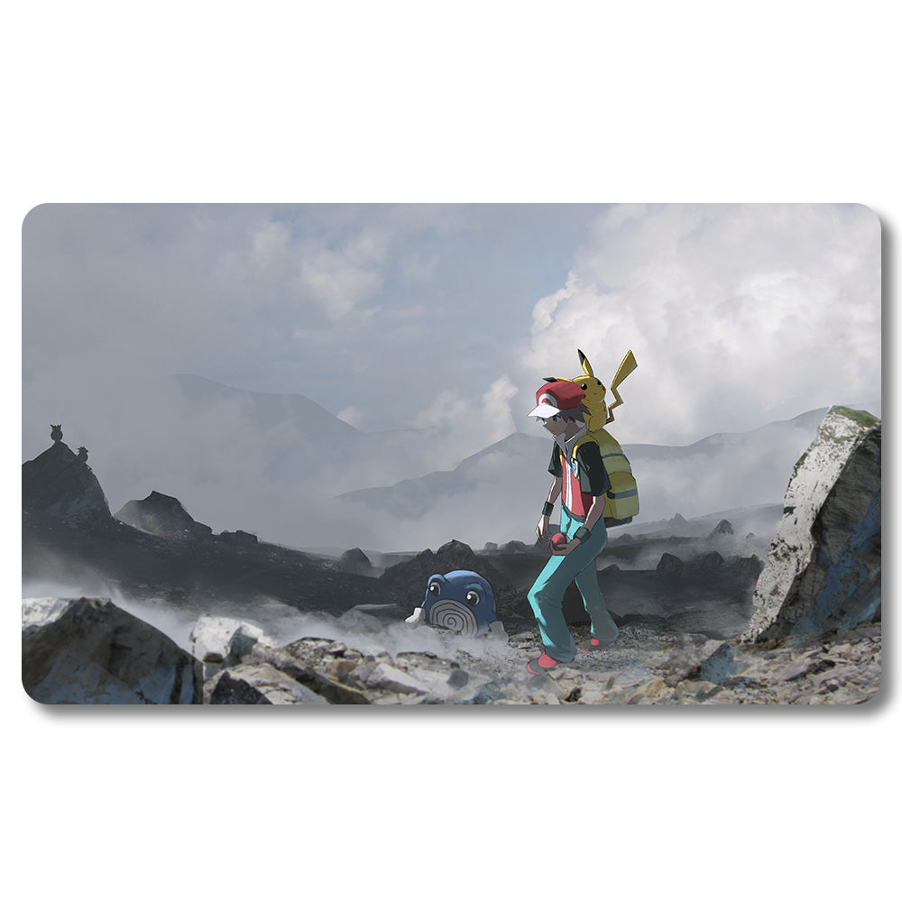 Tabulludo Ekstercentra - 1039167- Pokemon Playmat Grandeco 23.6X13.7in Ludaj matoj Kongrua por TCG MTG RPG CCG Komerckartludo