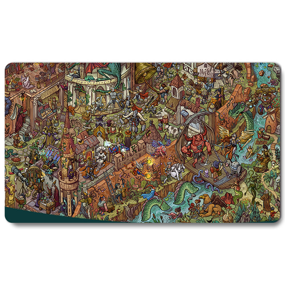 Board Game Peripheral- WHERE'S FBLTHP -MTG Playmat Size 23.6X13.7in Play mats Compatible for TCG RPG CCG Trading Card Game