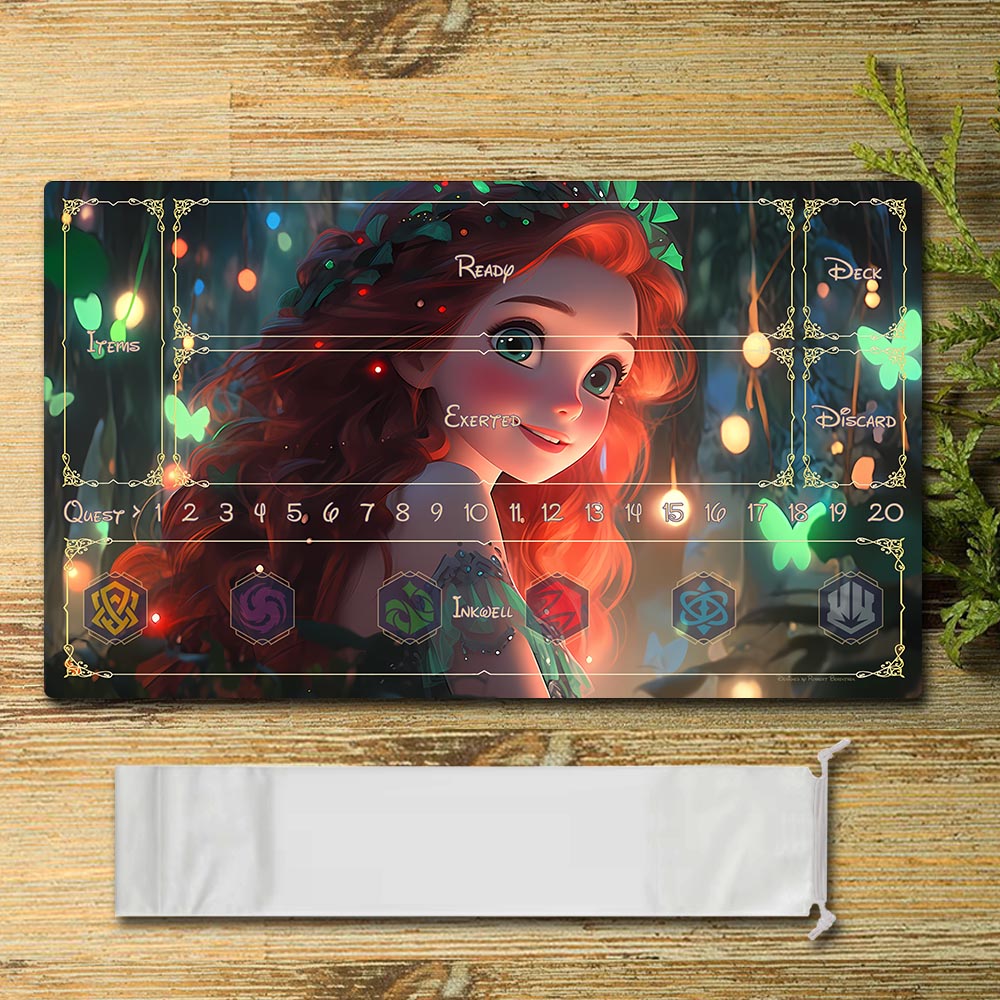 Disney Rapunzel Lorcana Playmat- DIS21 -  Size 23.6X13.7in Play mats Compatible for TCG RPG CCG Mouse Pad Desk Mats