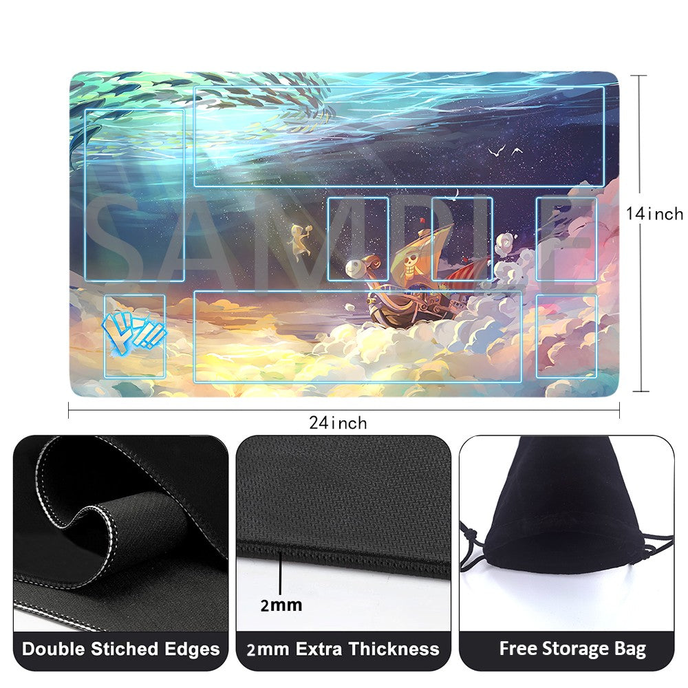 Thousand Sunny One Piece Playmat + Free Storage Bag Non-Slip Rubber 24x14 in +122HZWzone (20)