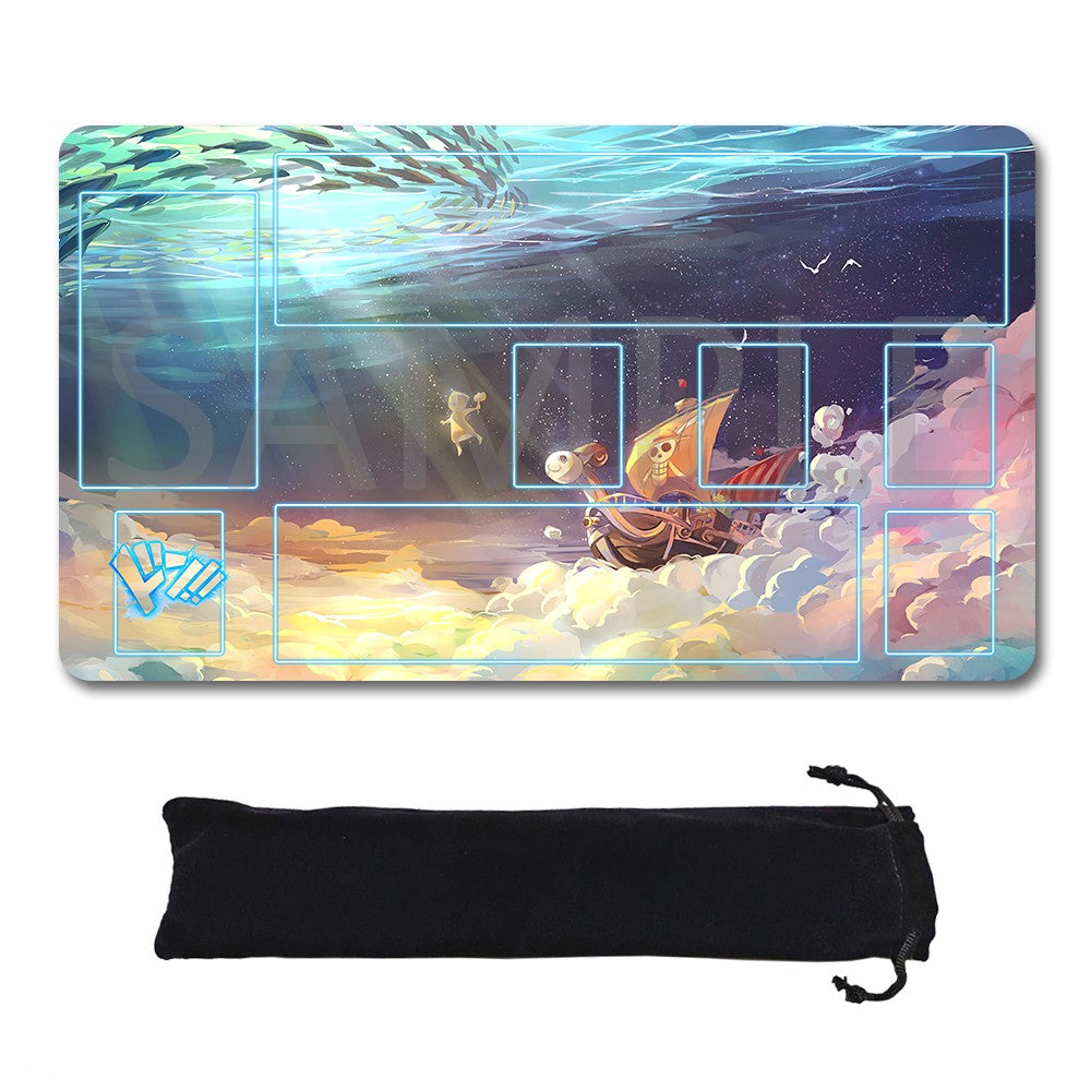 Thousand Sunny One Piece Playmat + Free Storage Bag Non-Slip Rubber 24x14 in +122HZWzone (20)