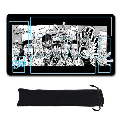 Straw Hat Pirates‌ One Piece Playmat + Free Storage Bag Non-Slip Rubber 24x14 in +122HZWzone (59)