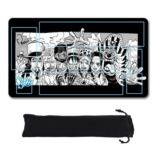Straw Hat Pirates‌ One Piece Playmat + Free Storage Bag Non-Slip Rubber 24x14 in +122HZWzone (59)