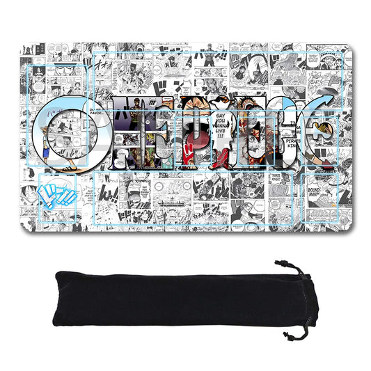 Straw Hat Pirates‌ One Piece Playmat + Free Storage Bag Non-Slip Rubber 24x14 in +122HZWzone (89)