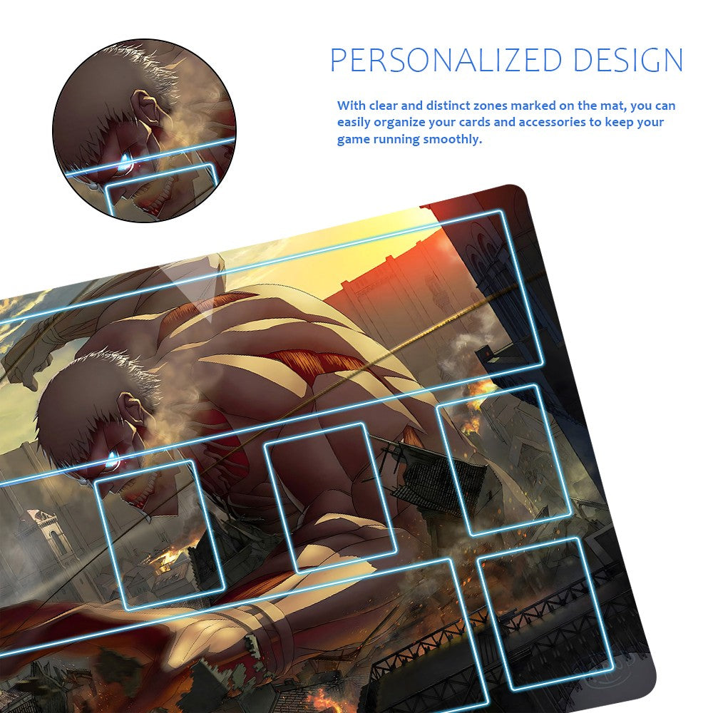 Armored Titan One Piece Playmat + Free Storage Bag Non-Slip Rubber 24x14 in +122HZWzone (3)