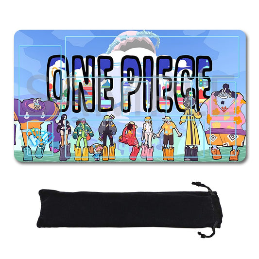 Straw Hat Pirates‌ One Piece Playmat + Free Storage Bag Non-Slip Rubber 24x14 in +122HZWzone (62)