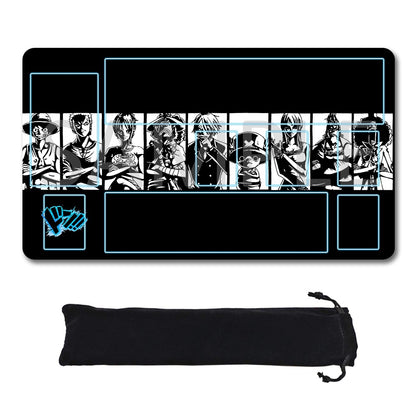 Straw Hat Pirates One Piece Playmat + Free Storage Bag Non-Slip Rubber 24x14 in +122HZWzone (13)