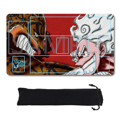 Monkey D. Luffy VS Kaido of the Beasts One Piece Playmat + Free Storage Bag Non-Slip Rubber 24x14 in +122HZWzone (38)