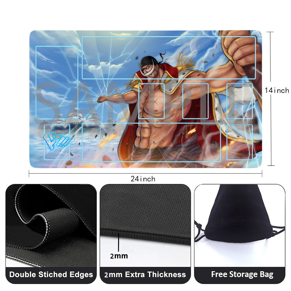Edward Newgate One Piece Playmat + Free Storage Bag Non-Slip Rubber 24x14 in +122HZWzone (23)