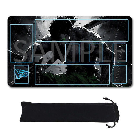 Roronoa Zoro One Piece Playmat + Free Storage Bag Non-Slip Rubber 24x14 in +122HZWzone (53)