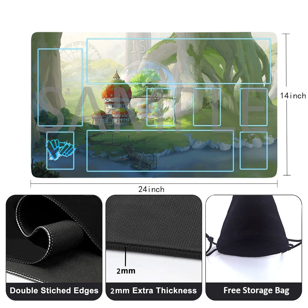 Egghead Arc One Piece Playmat + Free Storage Bag Non-Slip Rubber 24x14 in +122HZWzone (94)