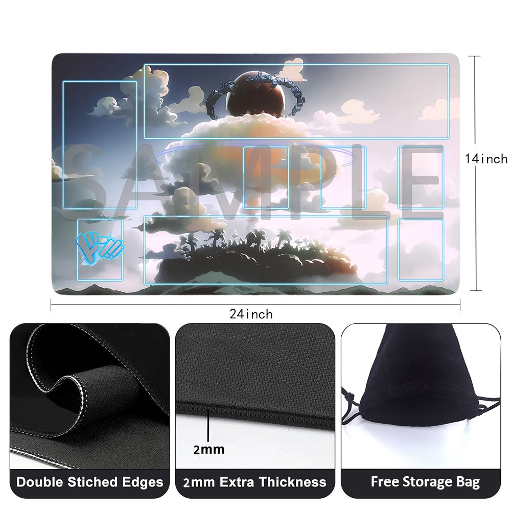Skypiea Arc One Piece Playmat + Free Storage Bag Non-Slip Rubber 24x14 in +122HZWzone (72)