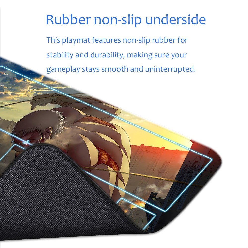 Armored Titan One Piece Playmat + Free Storage Bag Non-Slip Rubber 24x14 in +122HZWzone (3)