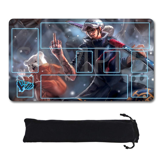 Heart Pirates One Piece Playmat + Free Storage Bag Non-Slip Rubber 24x14 in +122HZWzone (16)