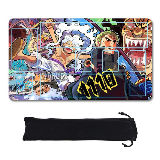 Luffy Gear Fifth × Zoro × Kaido One Piece Playmat + Free Storage Bag Non-Slip Rubber 24x14 in +122HZWzone (63)