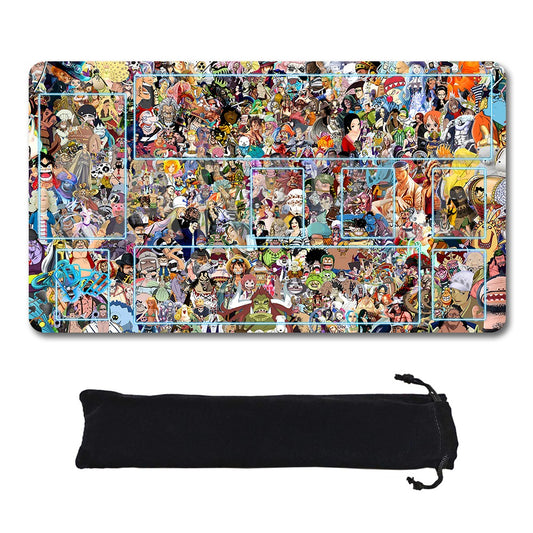 Straw Hat Pirates One Piece Playmat + Free Storage Bag Non-Slip Rubber 24x14 in +122HZWzone (19)