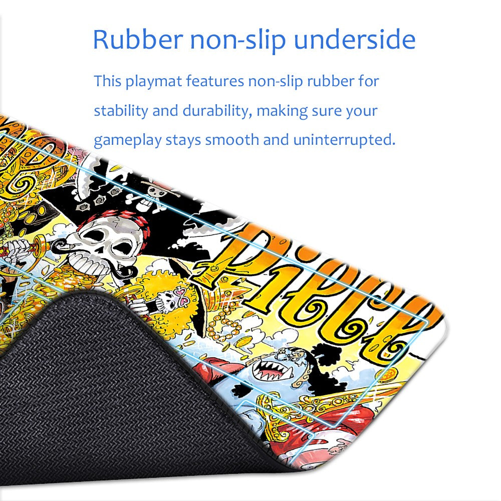 Laftudel One Piece Playmat + Free Storage Bag Non-Slip Rubber 24x14 in +122HZWzone (44)