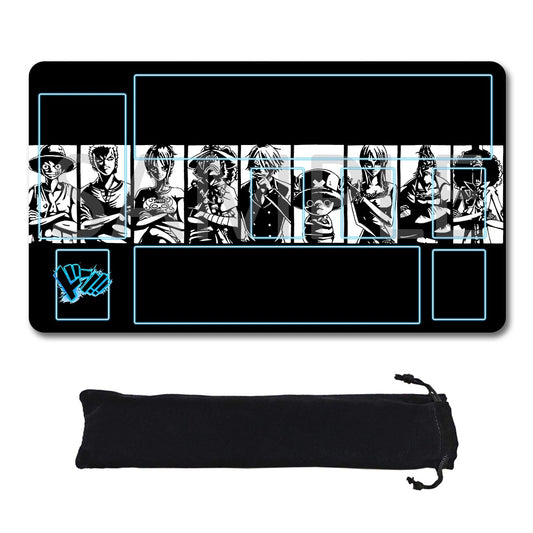 Straw Hat Pirates One Piece Playmat + Free Storage Bag Non-Slip Rubber 24x14 in +122HZWzone (13)