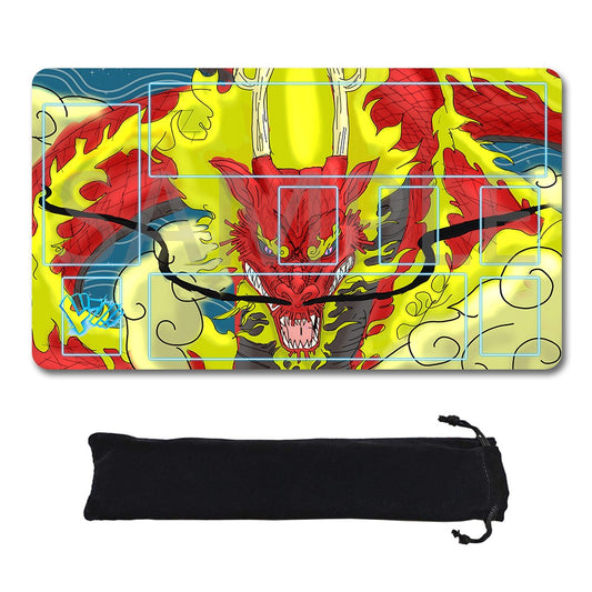 Kaido of the Beasts One Piece Playmat + Free Storage Bag Non-Slip Rubber 24x14 in +122HZWzone (45)