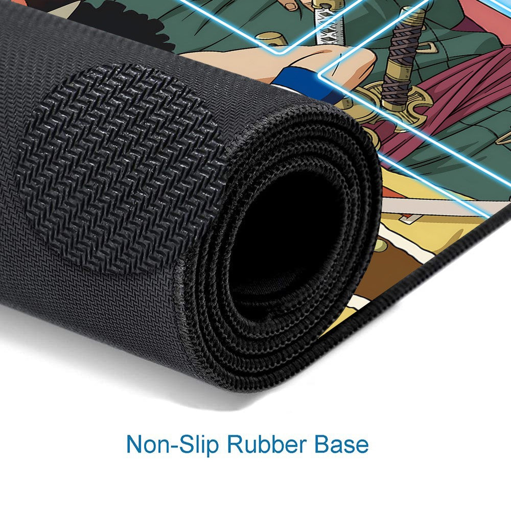 Straw Hat Pirates‌ One Piece Playmat + Free Storage Bag Non-Slip Rubber 24x14 in +1122HZWzone (81)