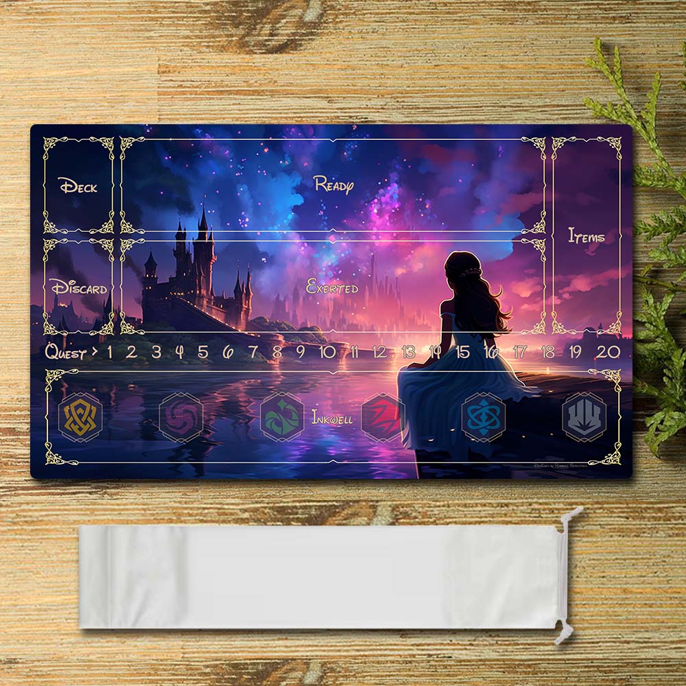 Board Game Peripheral - Lakeside dreams3 - Lorcana Playmat Size 23.6X13.7in Play mats Compatible for TCG RPG CCG Mouse Pad Desk Mats