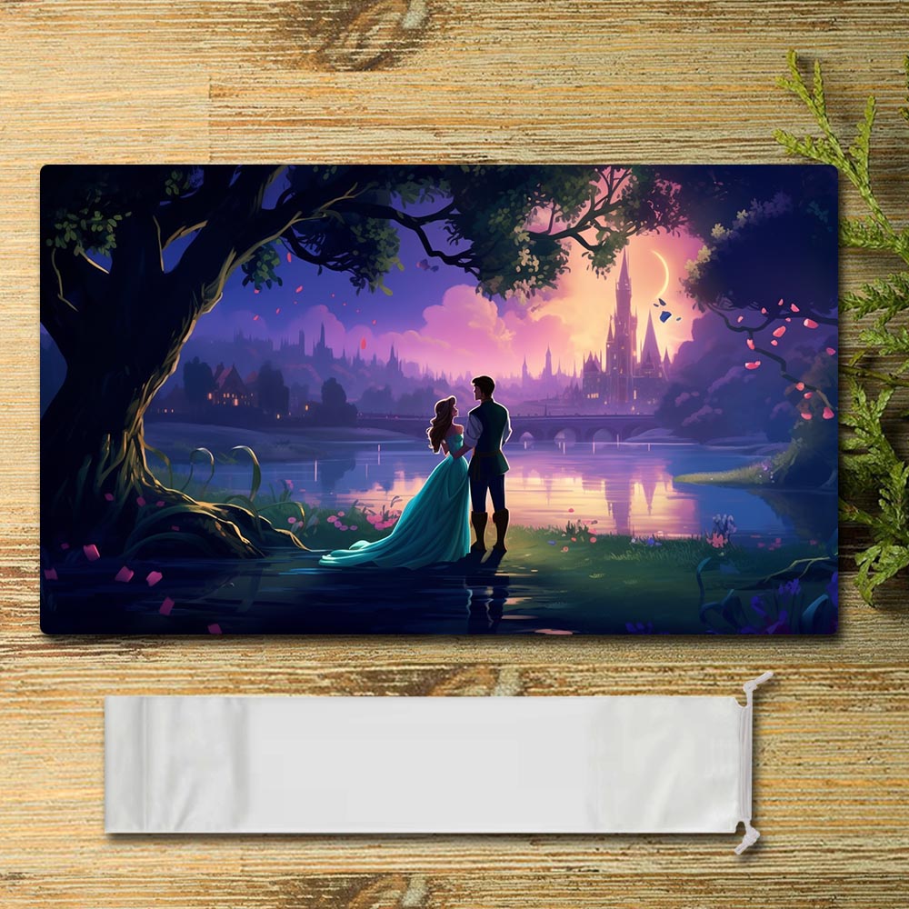 Board Game Peripheral - Princess and Prince - Lorcana Playmat Size 23.6X13.7in Play mats Compatible for TCG RPG CCG Mouse Pad Desk Mats