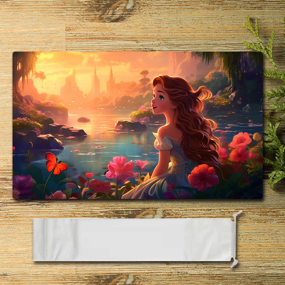 Board Game Peripheral - Princess1 - Lorcana Playmat Size 23.6X13.7in Play mats Compatible for TCG RPG CCG Mouse Pad Desk Mats