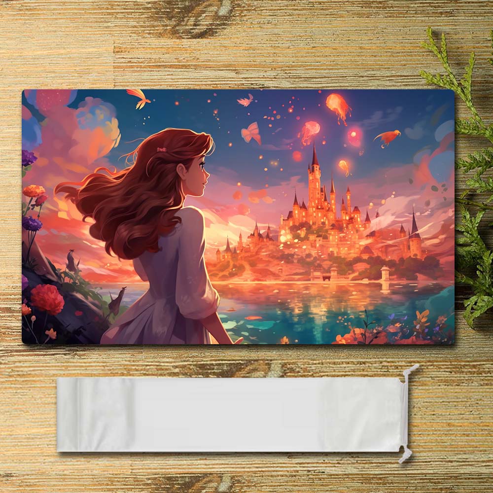 Board Game Peripheral - Princess8 - Lorcana Playmat Size 23.6X13.7in Play mats Compatible for TCG RPG CCG Mouse Pad Desk Mats