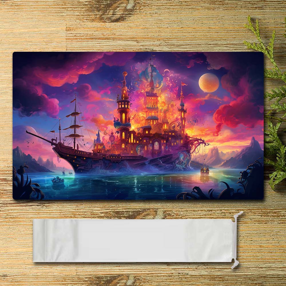 Disney Peripheral - The ship - Lorcana Playmat Size 23.6X13.7in Play mats Compatible for TCG RPG CCG Mouse Pad Desk Mats