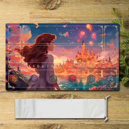 Board Game Peripheral - Princess8 - Lorcana Playmat Size 23.6X13.7in Play mats Compatible for TCG RPG CCG Mouse Pad Desk Mats