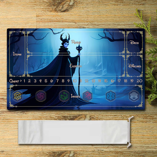 Disney  Maleficent Lorcana Playmat- DIS12 -  Size 23.6X13.7in Play mats Compatible for TCG RPG CCG Mouse Pad Desk Mats