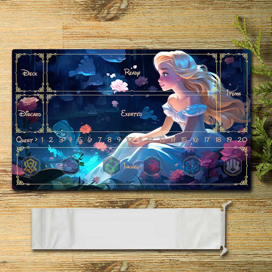 Disney Peripheral - Princess4 - Lorcana Playmat Size 23.6X13.7in Play mats Compatible for TCG RPG CCG Mouse Pad Desk Mats