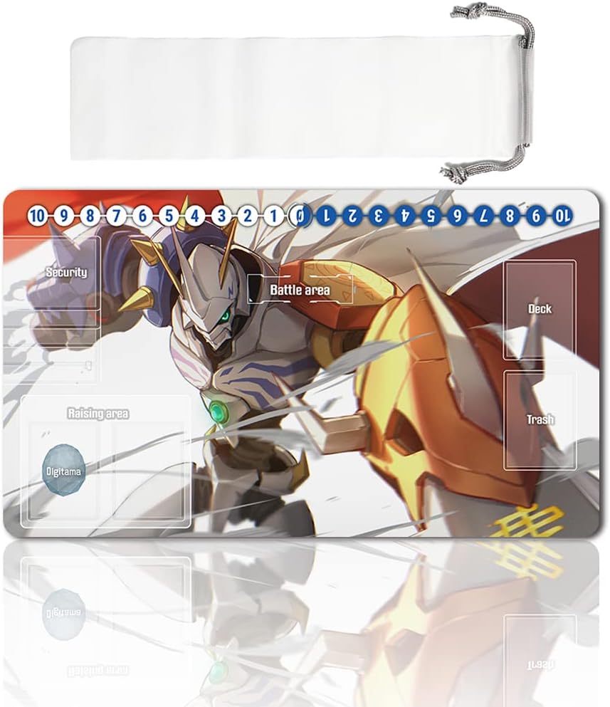 Board Game DTCG Playmat + Free Storage Bag Play Mats Size 24x12in Compatible for Digimon TCG (50084641) Stitched Edge