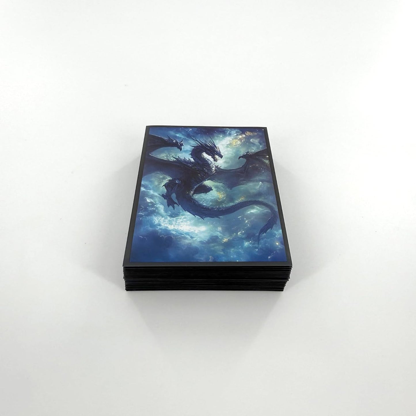 100 PCS TCG/MTG Card Sleeves, Matte Back Anti-Slip & Easy Shuffling Applicable to OCG CCG DTCG PTCG, 2.6 x 3.6 in Standard Size Cards (Galaxy Dragon)