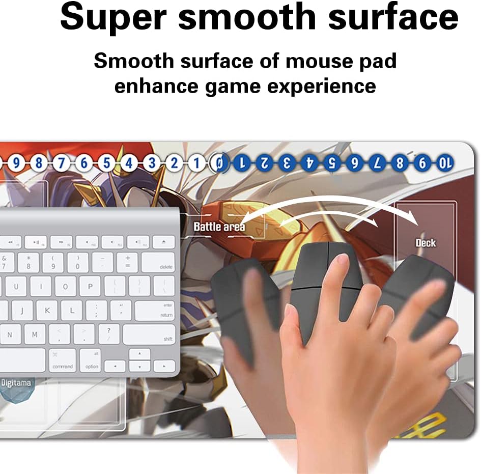 Board Game DTCG Playmat + Free Storage Bag Play Mats Size 24x12in Compatible for Digimon TCG (50084641) Stitched Edge