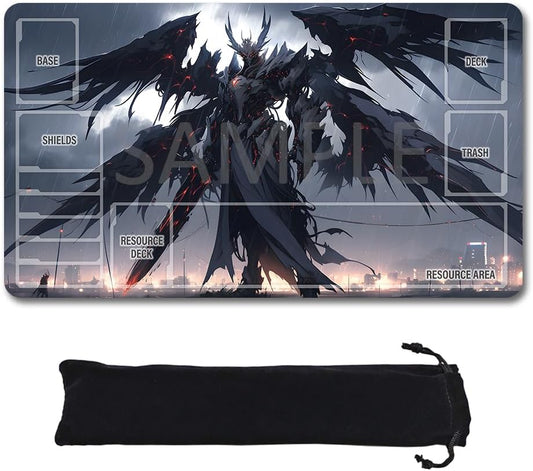 GCG Playmats with Zones - 24"x14" Unofficial GCG Card Game Mat New Player Gundam Playmat  Compatible TCG Player Include Storage Bag (GAODA (6)-Zone)