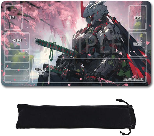 GCG Playmats with Zones - 24"x14" Unofficial GCG Card Game Mat New Player Gundam Playmat  Compatible TCG Player Include Storage Bag (GAODA (20)-Zone)