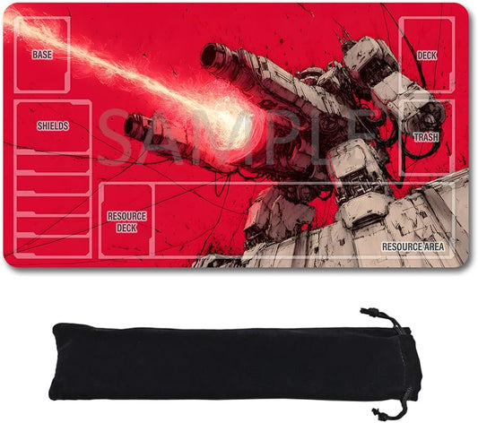GCG Playmats with Zones - 24"x14" Unofficial GCG Card Game Mat New Player Gundam Playmat  Compatible TCG Player Include Storage Bag (GAODA (19)-Zone)