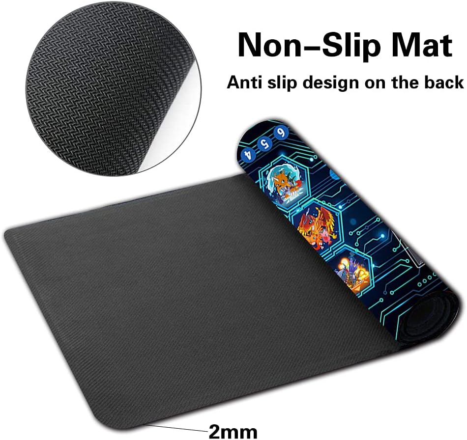 Board Game DTCG Playmat Table Mats Games Size 60X35 cm Mousepad Compatible for Digimon TCG CCG RPG (10785478) Stitched Edge