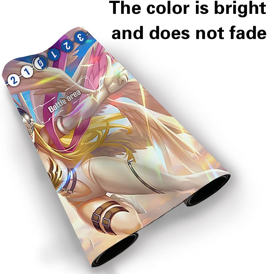 Board Game DTCG Playmat Table Mats Games Size 60X35 cm Mousepad Compatible for Digimon TCG CCG RPG (11) Stitched Edge