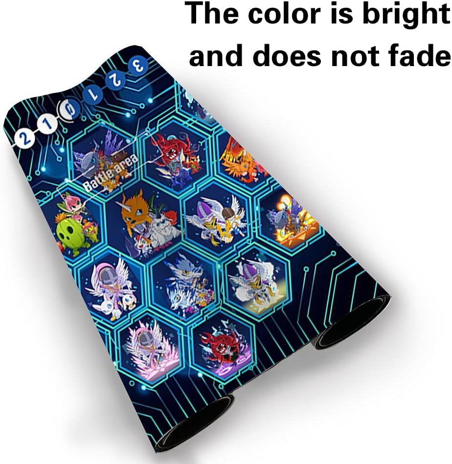 Board Game DTCG Playmat Table Mats Games Size 60X35 cm Mousepad Compatible for Digimon TCG CCG RPG (10785478) Stitched Edge