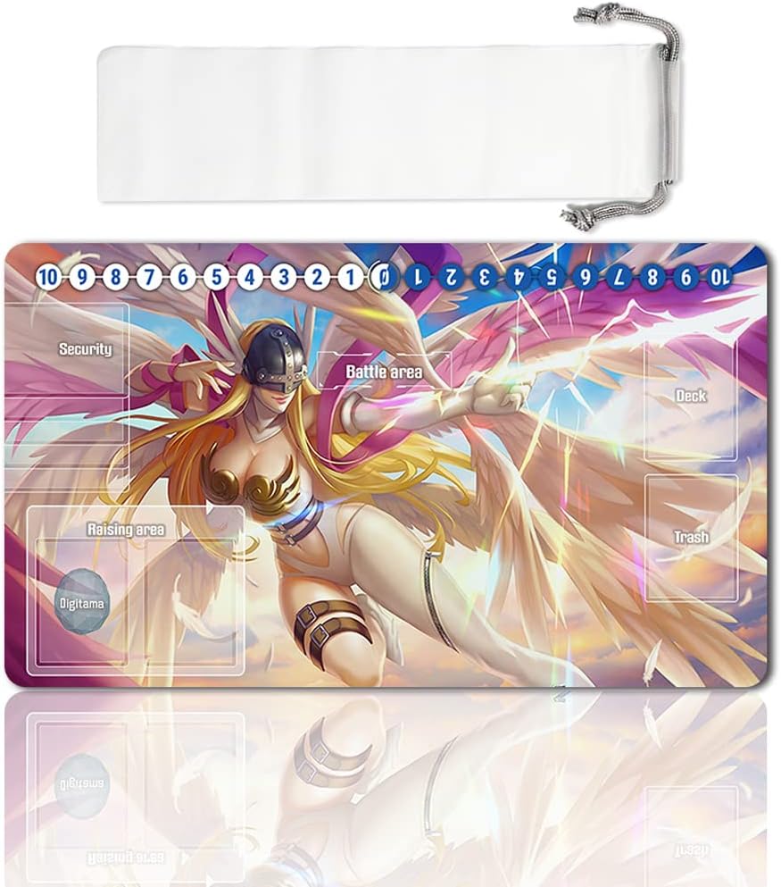 Board Game DTCG Playmat Table Mats Games Size 60X35 cm Mousepad Compatible for Digimon TCG CCG RPG (11) Stitched Edge