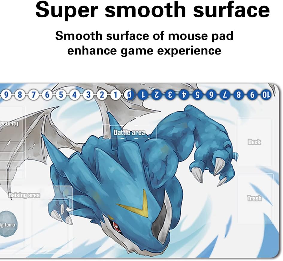 1216414 - Board Game DTCG Playmat Table Mats Size 23.6X13.8 inch Games Mousepad Compatible for TCG CCG Digimon Playmat Bag Stitched Edge