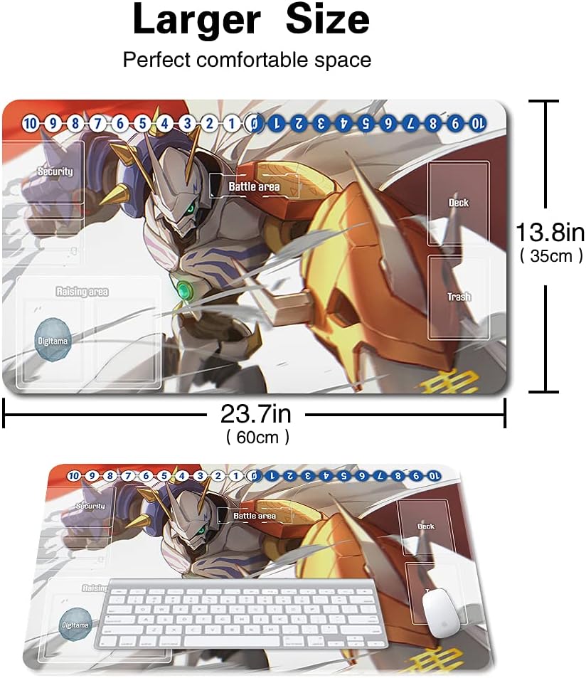 Board Game DTCG Playmat + Free Storage Bag Play Mats Size 24x12in Compatible for Digimon TCG (50084641) Stitched Edge