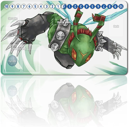 1216413 - Board Game DTCG Playmat Table Mats Size 23.6X13.8 inch Games Mousepad Compatible for TCG CCG Digimon Playmat Bag Stitched Edge