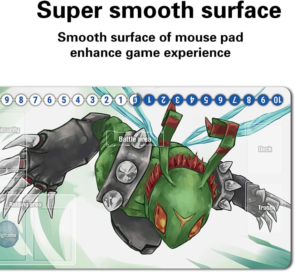 1216413 - Board Game DTCG Playmat Table Mats Size 23.6X13.8 inch Games Mousepad Compatible for TCG CCG Digimon Playmat Bag Stitched Edge