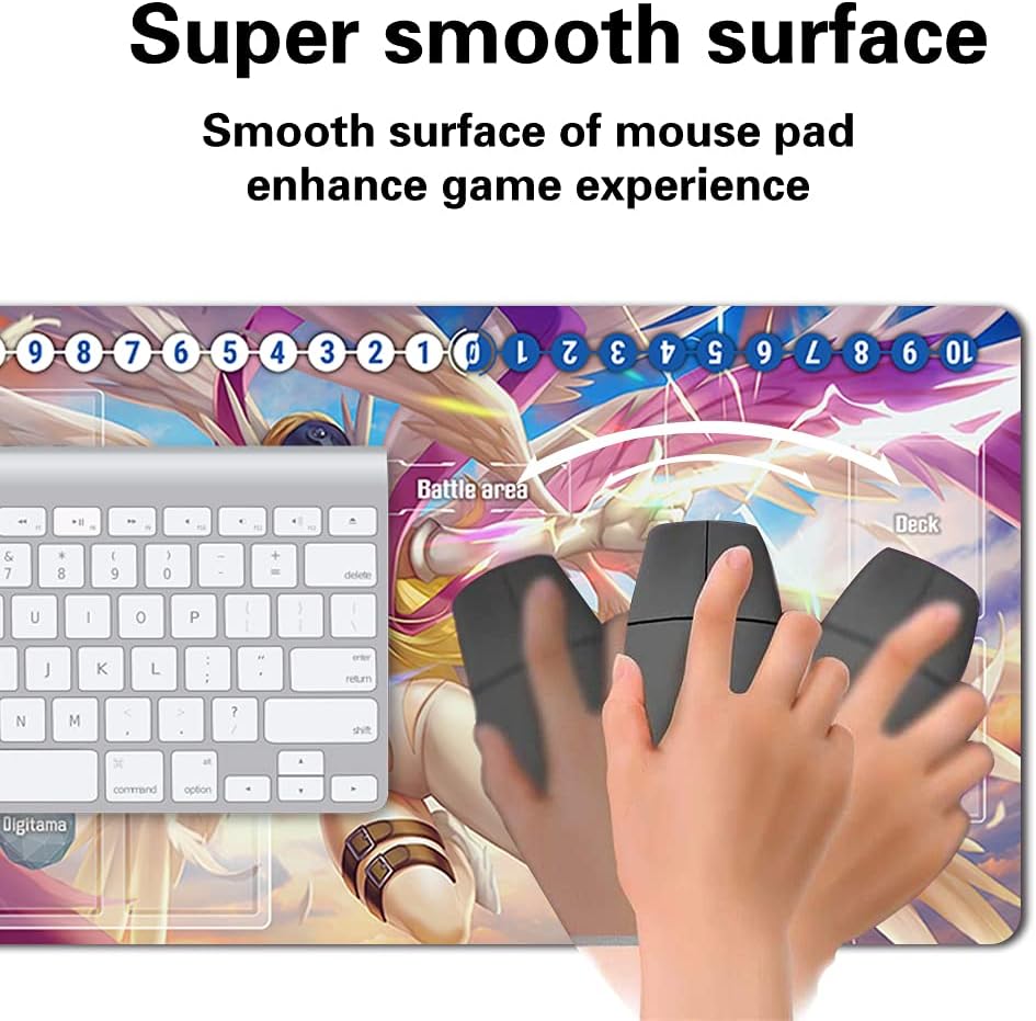 Board Game DTCG Playmat Table Mats Games Size 60X35 cm Mousepad Compatible for Digimon TCG CCG RPG (11) Stitched Edge